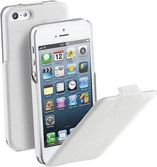 Cellular Line iPhone SE/5S/5 ile Uyumlu Flap Flat Kapaklı Kılıf BeyazFLAPSLIMIPHONE5W - Image 1