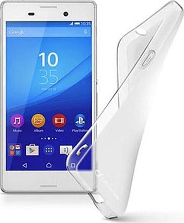 Cellular Line Xperia M4 Aqua ile Uyumlu Shape Şeffaf Mat Silikon Kılıf - Image 1