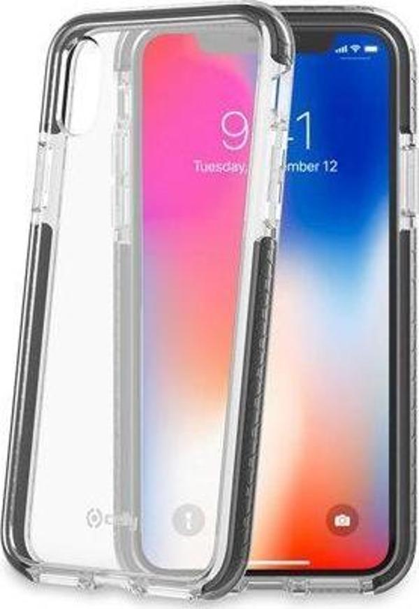 Celly Hexagon iPhone X ile Uyumlu Siyah Kılıf - Image 1