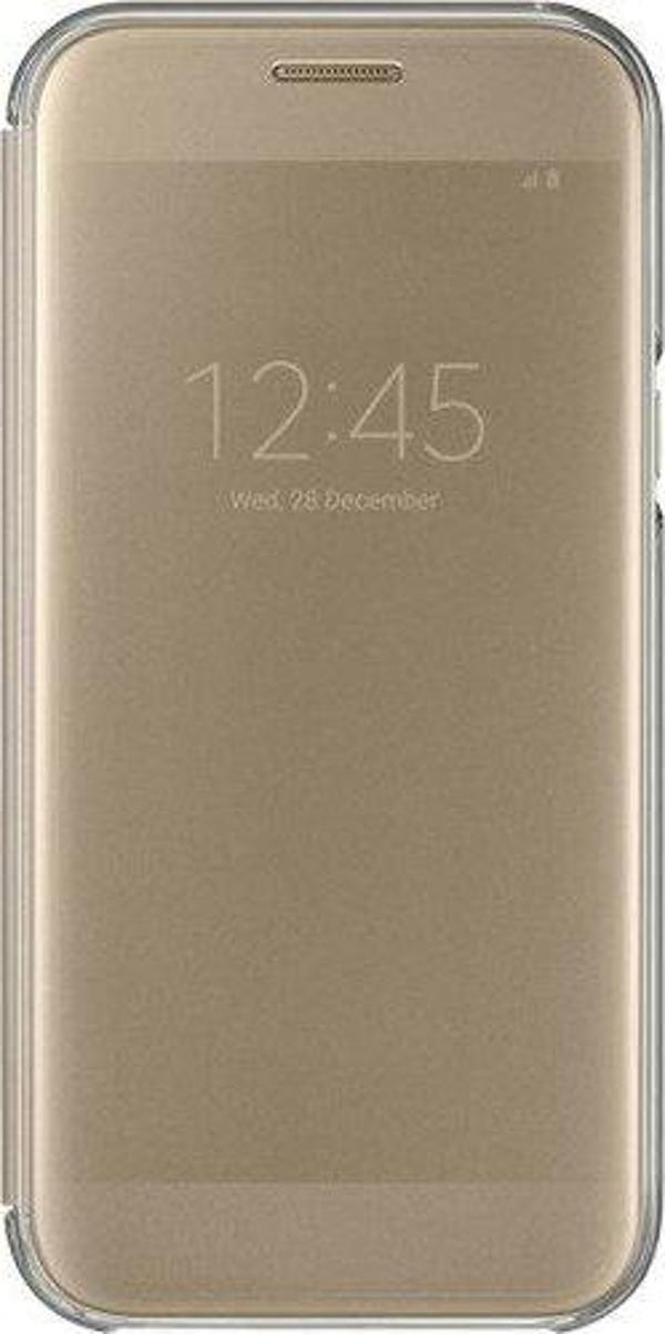 Galaxy A7(2017) ile Uyumlu Clear View Cover Kılıf Gold EF-ZA720CFEGWW - Image 1