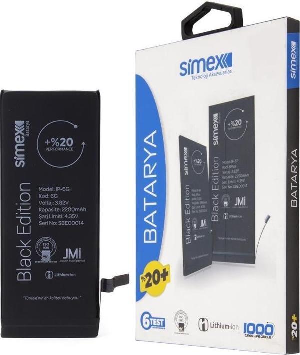 Simex iPhone 6G ile Uyumlu Performance SBT-02 Batarya - Image 1