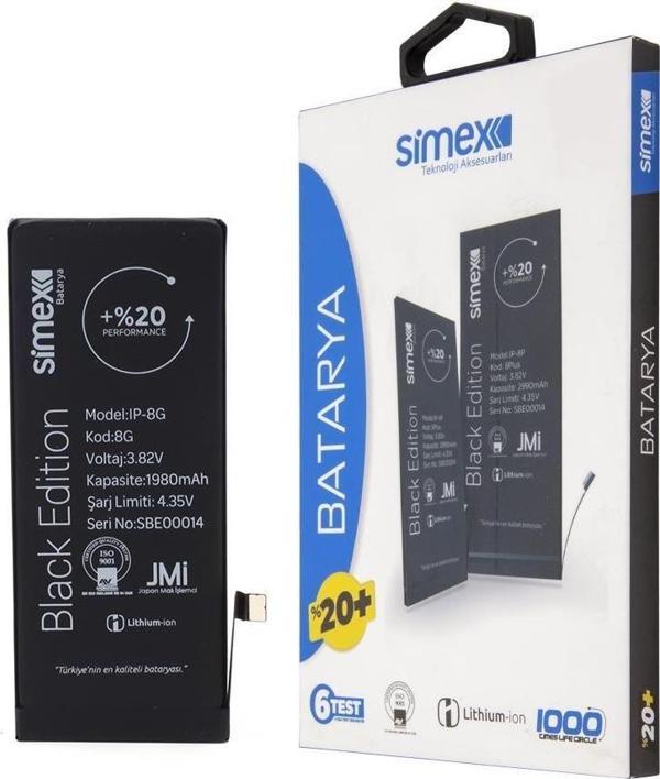 Simex iPhone 8 ile Uyumlu Performance SBT-02 Batarya - Image 1