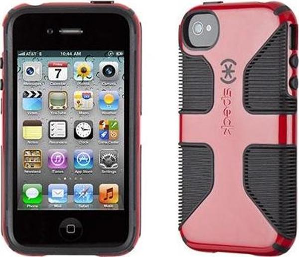 Speck CandyShell Grip iPhone 4S/4 ile Uyumlu Sert Kılıf Kırmızı SPK-A1229 - Image 1