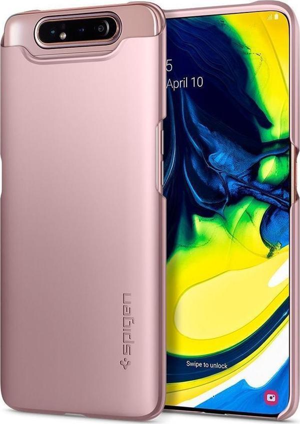 Spigen Galaxy A80 ile Uyumlu Kılıf Thin Fit Rose Gold - Image 1