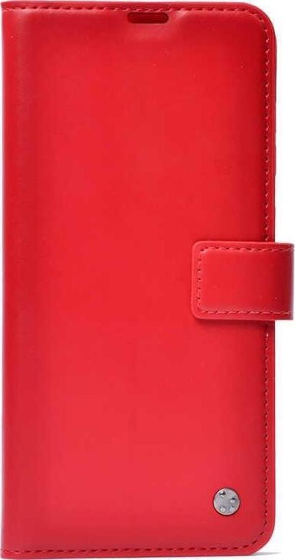 Zore Galaxy S20 ile Uyumlu Kar Deluxe Kapaklı Kılıf Kırmızı - Image 1