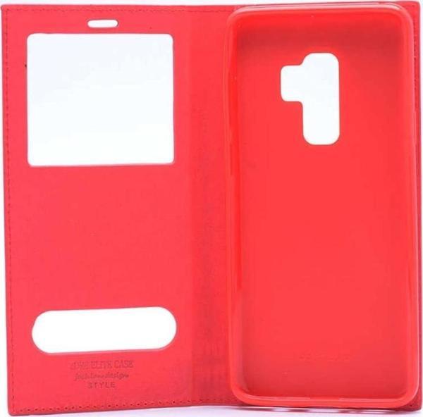 Zore Galaxy S9 ile Uyumlu Elite Serisi Pencereli Kapaklı Kılıf Pembe - Image 1