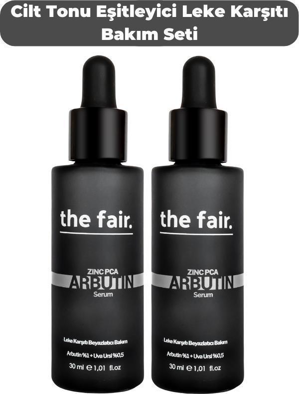 Arbutin Cilt Tonu Eşitleyici Leke Karşıtı Bakım Serumu %1 Arbutin+ %0.5 30 ml 2'li Set - Image 1