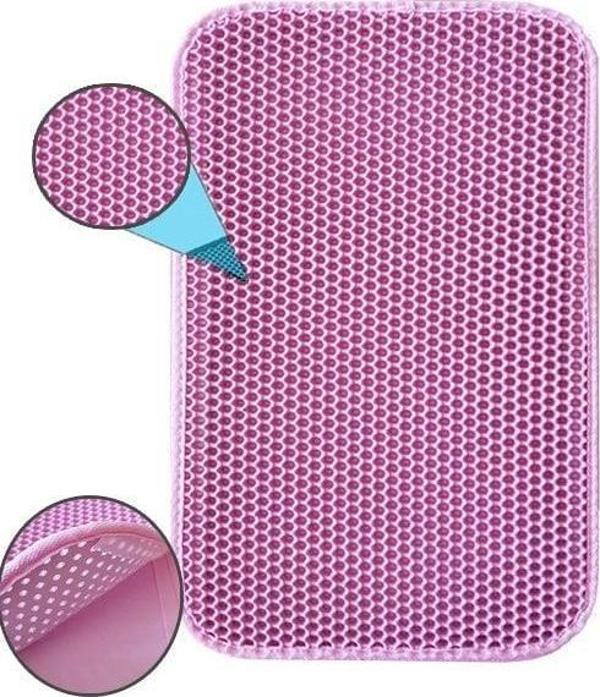 EuroCat Kum Toplayan Elekli Kedi Kum Paspas Pembe  58x67 Cm - Image 1