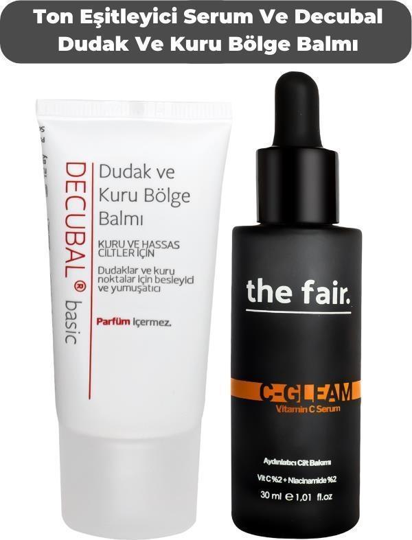 The Fair C Vitamini Ton Eşitliği Parlaklık Cilt Serumu ve Decubal Dudak ve Kuru Bölge Balmı - Image 1