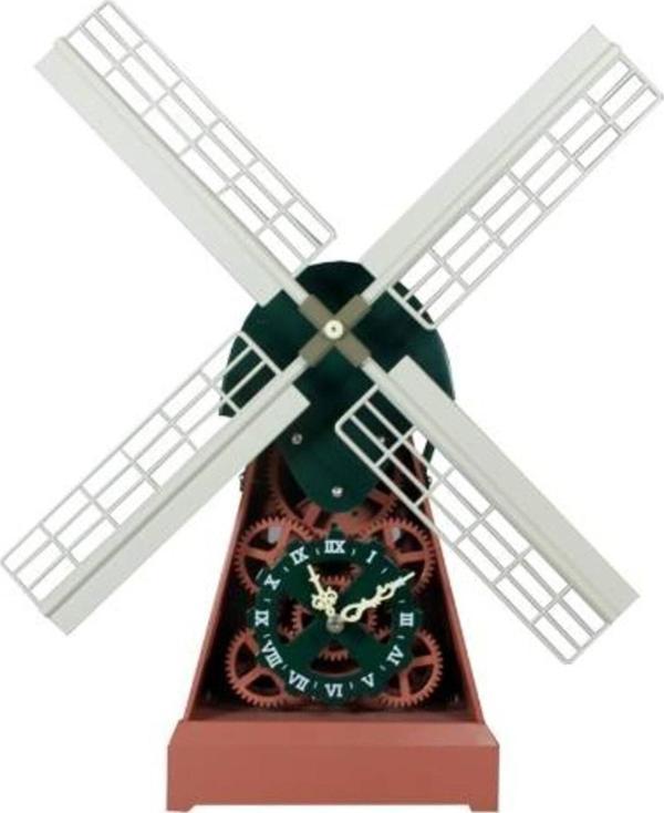 Hediyelik ? Karışık ? Çark Saatler>> Değirmen Masa Saati-40*37*15 Cm. - Image 1