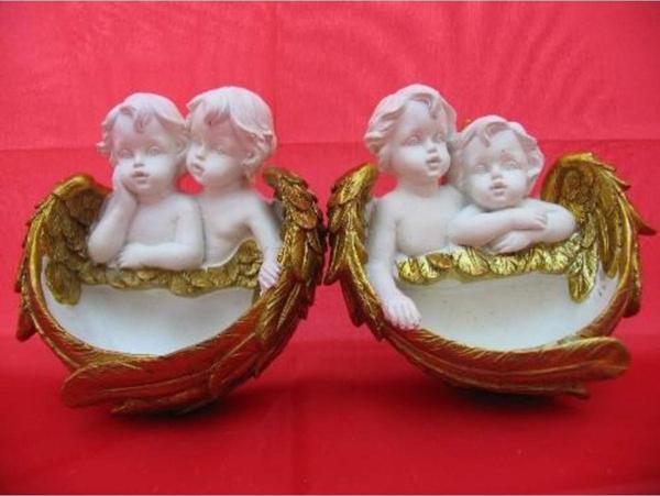 Hediyelik ? Karışık ? Melek Figürler-qqc 2li Duvar Motifi Melek>>11x5.5x11.7 Cm. - Image 1