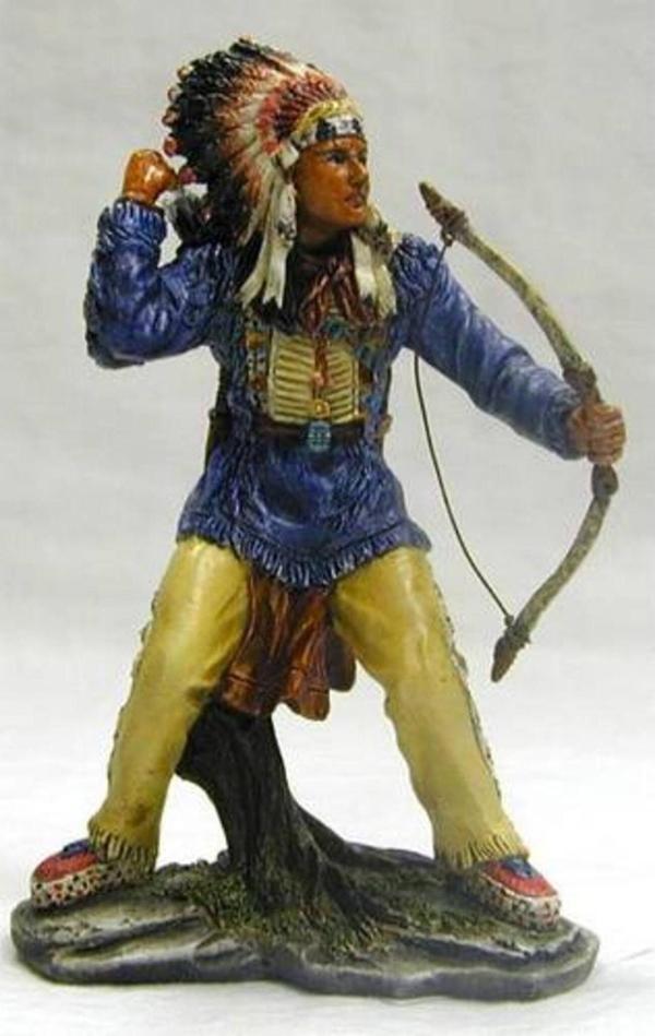 Veronese Serisi- Kurşun Asker-kızılderili Bıblo-10 Cm. - Image 1