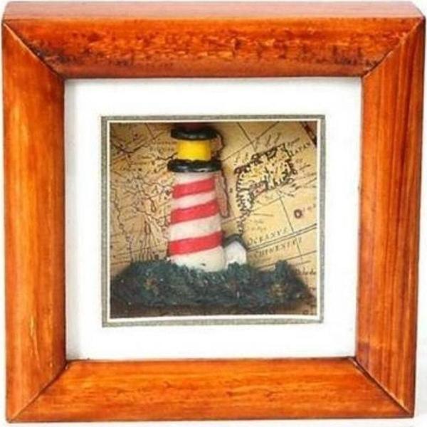 Denizcilik › Denizcilik Grubu › Marine Aksesuar- Kırmızı-sarı Fener Küçük Pano>>10x10 Cm. - Image 1