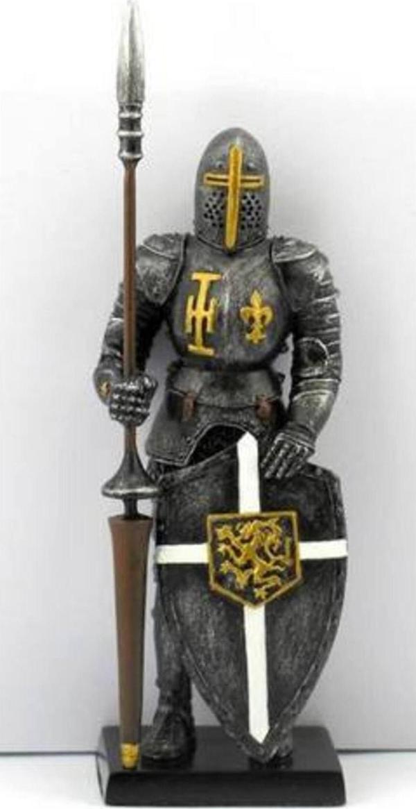 Veronese Serisi- Mitoloji & Tarih-mızraklı Kalkanlı Ortaçağ Savaşçı-13*4*3 Cm. - Image 1