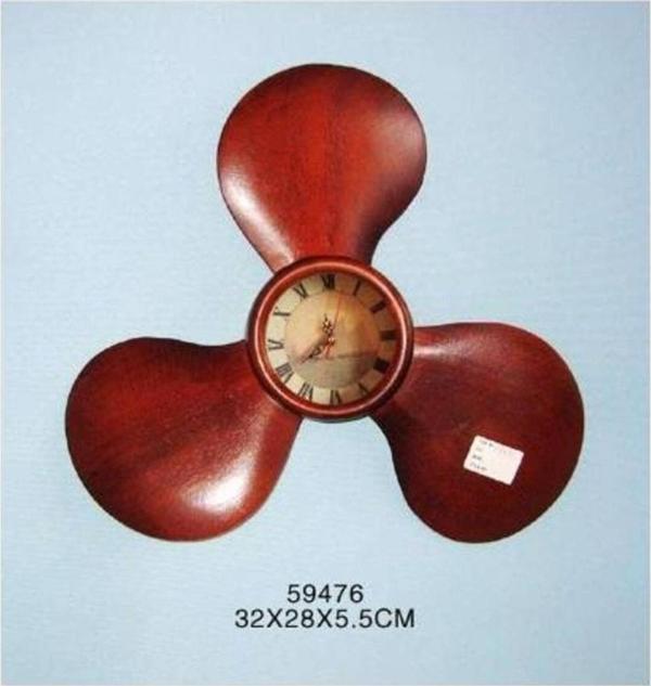 Denizcilik Grubu > Marine Saat-z&a Pervane Duvar Saati>>32×28×5.5 Cm. - Image 1