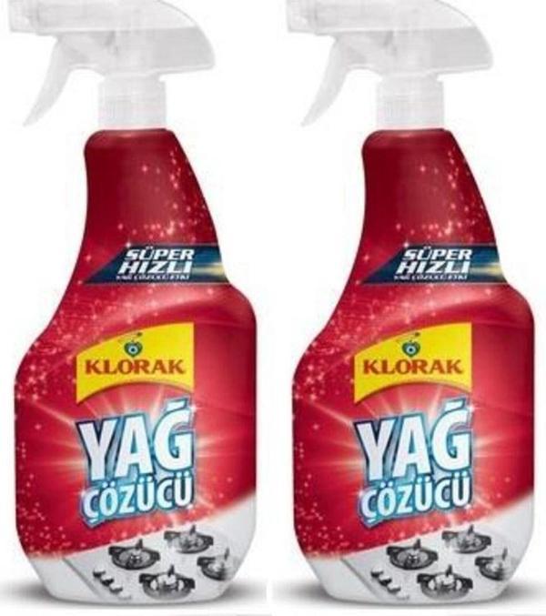 Klorak Yağ Çözücü Sprey 750 ml 2 Adet - Image 1
