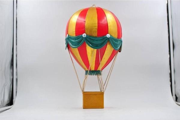 Vintage Metal Retro Sıcak Kırmızı Hava Balonu- 35 Cm. - Image 1