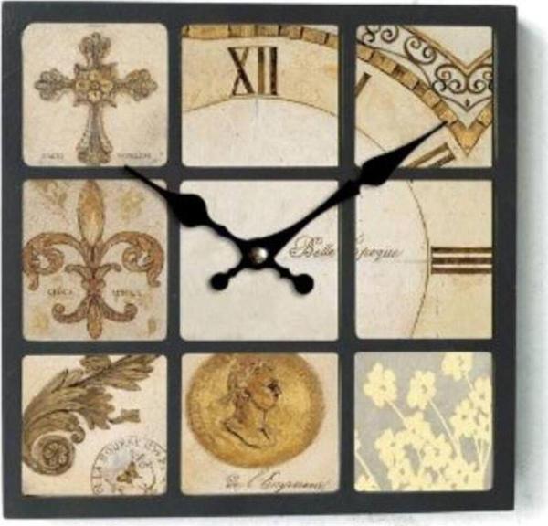 Mutfak › Ahşap Saatler › Saatler-mb Kare Eskitme Temalı Duvar Saati-30*30*3,5 Cm - Image 1