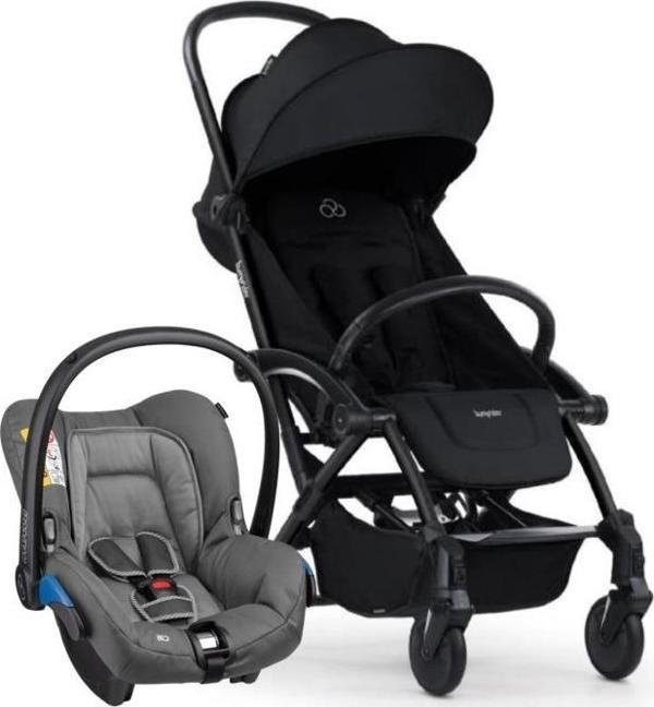 Connect 3 Bebek Arabası Black-Black Travel Set Citi-2 Grey - Image 1