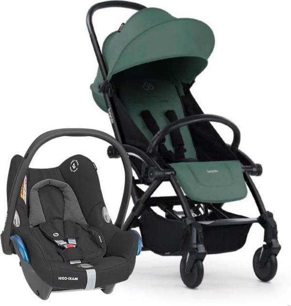Connect 3 Bebek Arabası Black-Olive Travel Set Cabriofix Black - Image 1