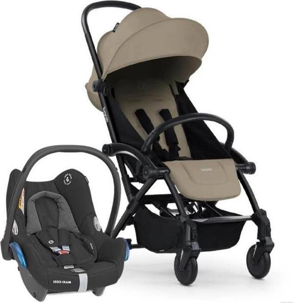 Connect 3 Bebek Arabası Black-Sand Travel Set Cabriofix Black - Image 1