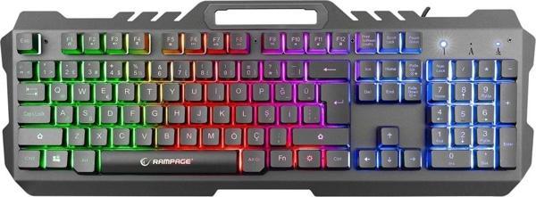 Rampage Kb-r57 X-jammer Gökkuşağı Aydınlatmalı Usb Tam Türkçe Gaming Oyuncu Klavyesi - Image 1