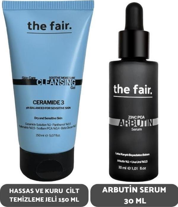 Hassas ve Kuru Cilt Temizleme Jeli 150 ml ve Arbutin Serumu 30 ml - Image 1
