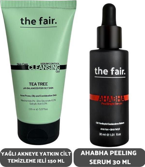 Yağlı Akneye Yatkın Cilt Temizleme Jeli 150 ml ve Ahabha Peeling Serum 30 ml - Image 1