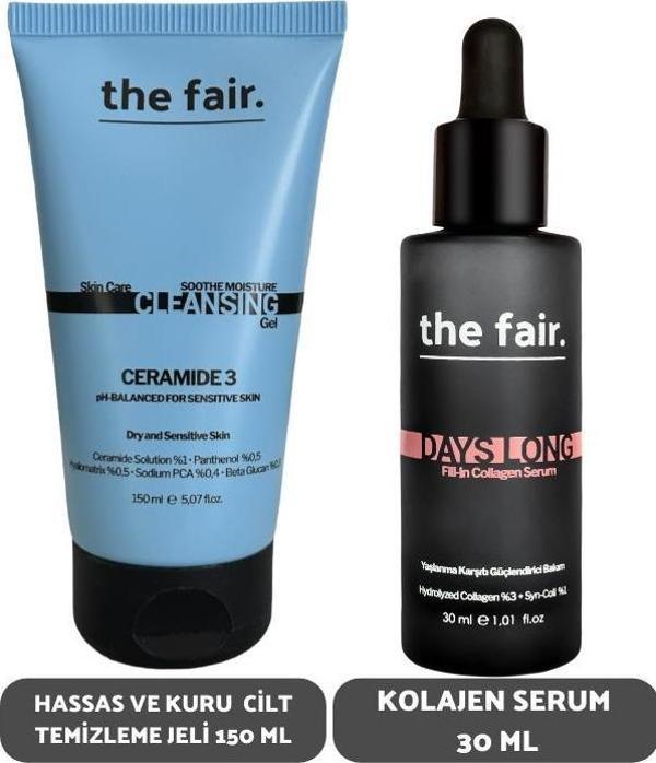 Hassas ve Kuru Cilt Temizleme Jeli 150 ml ve Kolajen Serum 30 ml - Image 1