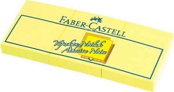 Faber-Castell 50 x 40 mm 3'lü Sarı Yapışkan Notluk - Image 1