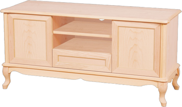 Tv Sehpa ST 17343 Klasik Model Pencere Ahşap Kaplam Kayın Aslan Ayak Ham El Yapım - Image 1