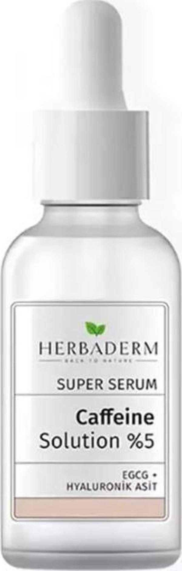 Herbaderm Super Serum Caffeine Solution %5 Göz Çevresi Serumu 30 ml - Image 1