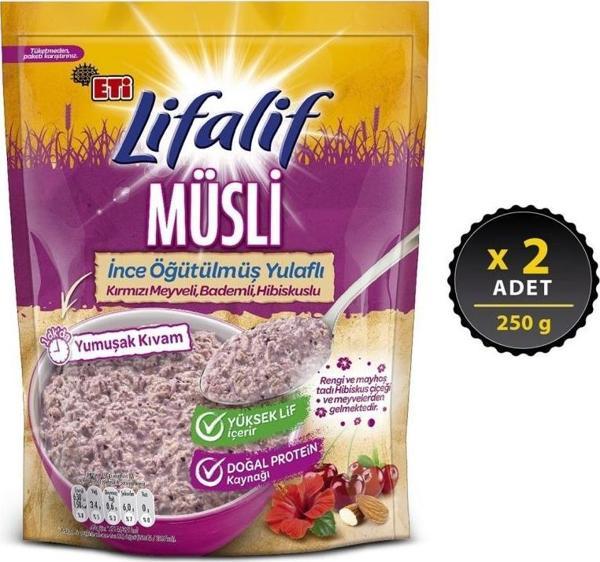 Eti Lifalif İnce Öğütülmüş Müsli Hibiskuslu 250 g x 2 Adet - Image 1