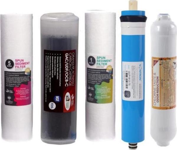 - Ihlas Su Arıtma Cihazı Filtresi 5'li Filtre Seti 1 Mikron Sediment Filtreli - Image 1