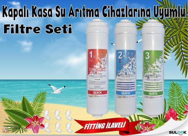 Kapalı Kasa Su Arıtma Cihazı Su Arıtma Filtre Seti 3'lü - Image 1