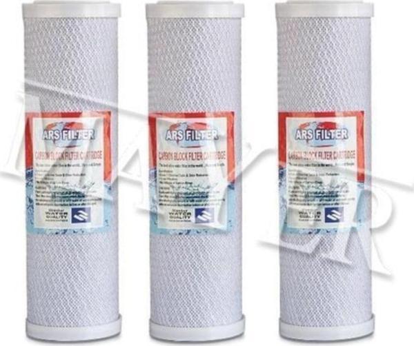 Su Arıtma Cihazı Blok Karbon Filtre 10 Inch 3 Adet - Image 1