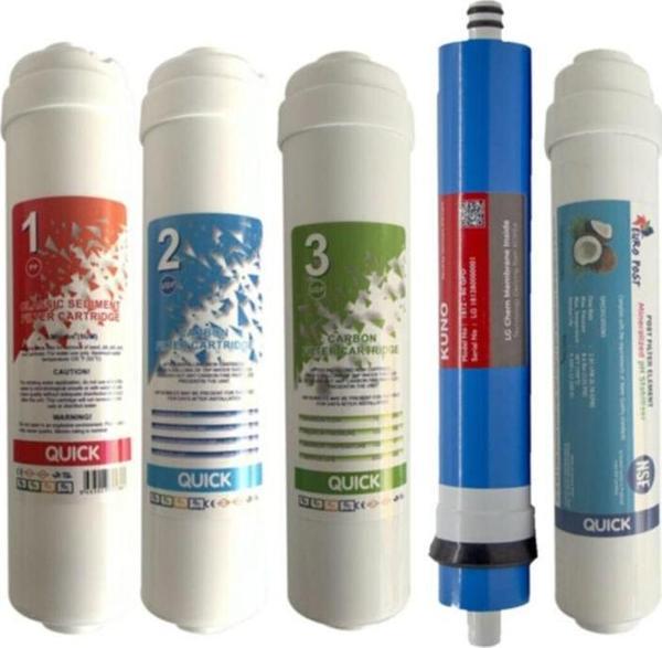 Su Arıtma Filtre Seti 5'li Kuno Membranlı (lg Chem) Her Kapalı Kasa Cihazla Uyumlu Filtre Seti - Image 1