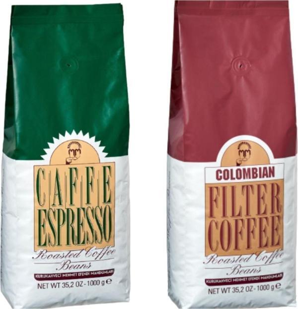 Kurukahveci Mehmet Efendi Colombian 1000gr ve Caffe Espresso 1000gr - Image 1