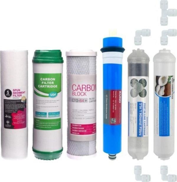 Su Arıtmacihazı 6’li Filtre Seti 9 Aşamalı - Lg Chem (kuno) Membranlı Quick Bağlantılı - Image 1
