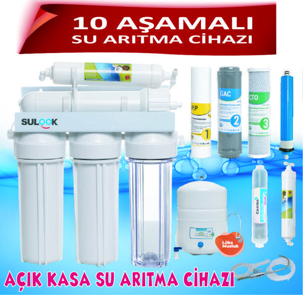 Sulook 10 Aşamalı 8 Lt Çelik Tanklı Açık Kasa Su Arıtma Cihazı - Image 1