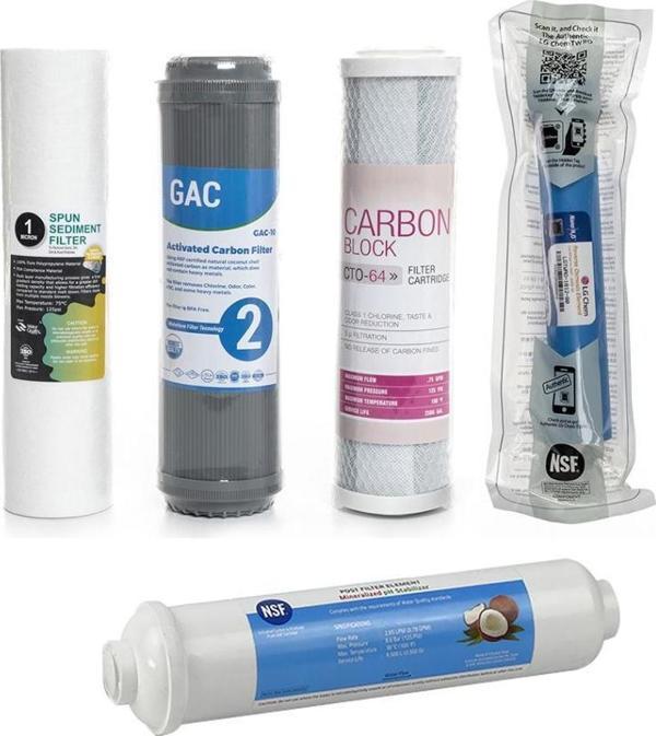 Sulook Açık Kasa Su Arıtma Cihazlarına Uyumlu 5'li Filtre Seti Lg Membranlı - Image 1