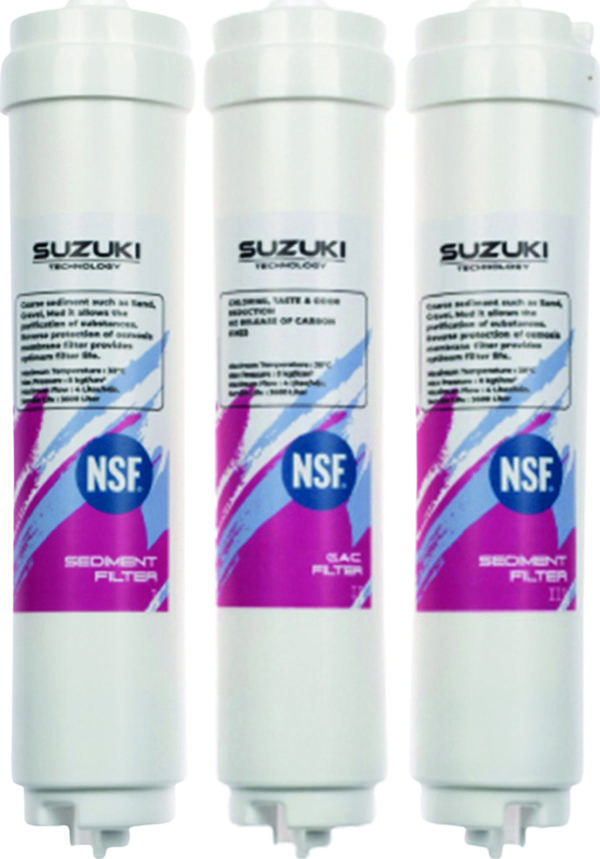 Sulook Su Arıtma Filtre Seti 3'lü Inline Set, Fitting Ilaveli - Image 1