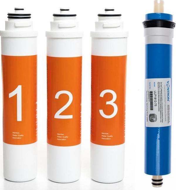 Sulook Waterlife Su Arıtma Cihazı Uyumlu Tak-Çevir 4'lü Filtre Seti, Vontron Membranlı - Image 1