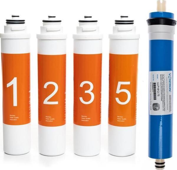 Sulook Waterlife Su Arıtma Cihazı Uyumlu Tak-Çevir 5'li Filtre Seti, Vontron Membranlı - Image 1