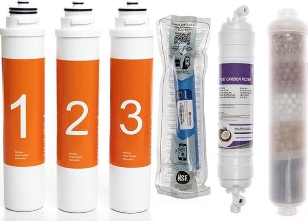 Sulook Waterlife Su Arıtma Cihazı Uyumlu Tak-Çevir 6'lı Filtre Seti, 10 Aşamalı, Lg Membranlı - Image 1