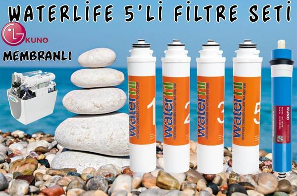 Waterlife Filtre 5 'li Lg Mebran Set Waterlife Su Arıtma Filtresi - Image 1