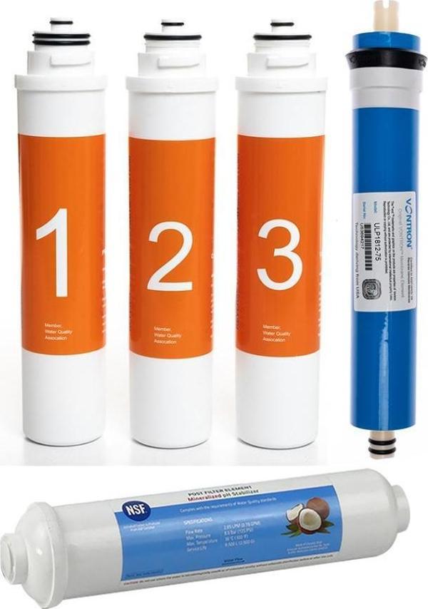 Waterlife Su Arıtma Cihazı Uyumlu Tak-Çevir 5'li Filtre Seti - Image 1