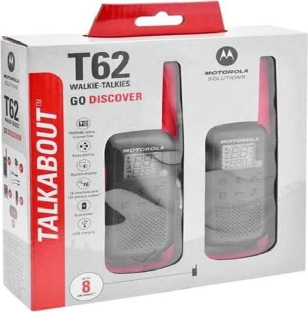 Motorola TLKR T62 Kırmızı Açık Alan 8Km PMR El Telsizi - Image 1