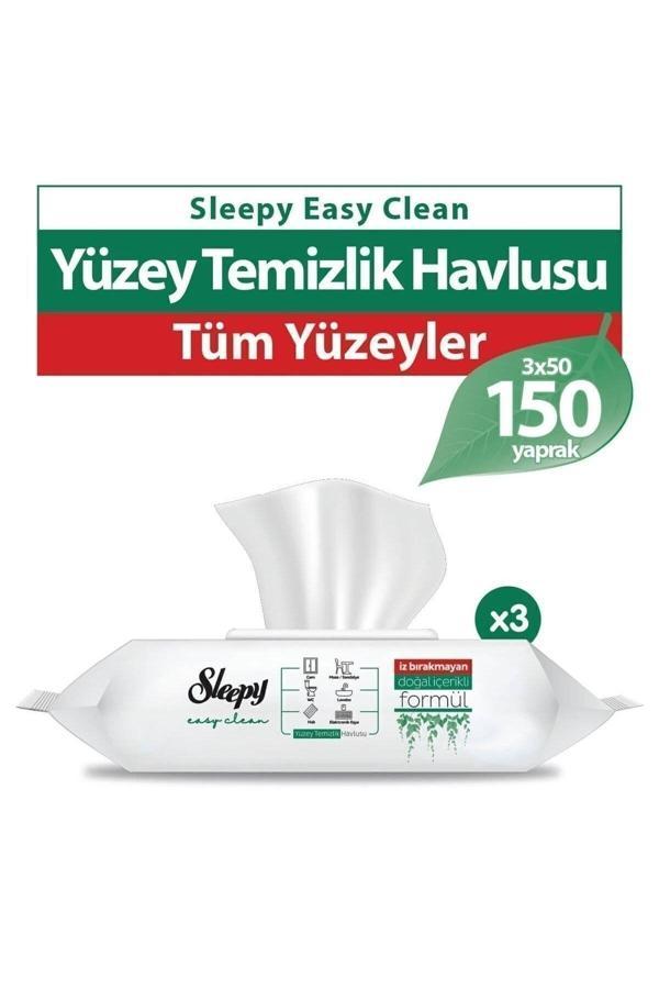Sleepy Easy Clean Yüzey Temizlik Havlusu&Mendili 3X50 (150 Yaprak) - Image 1