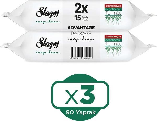 Sleepy Easy Clean Yüzey Temizlik Havlusu 6x15 (90 Yaprak) - Image 1